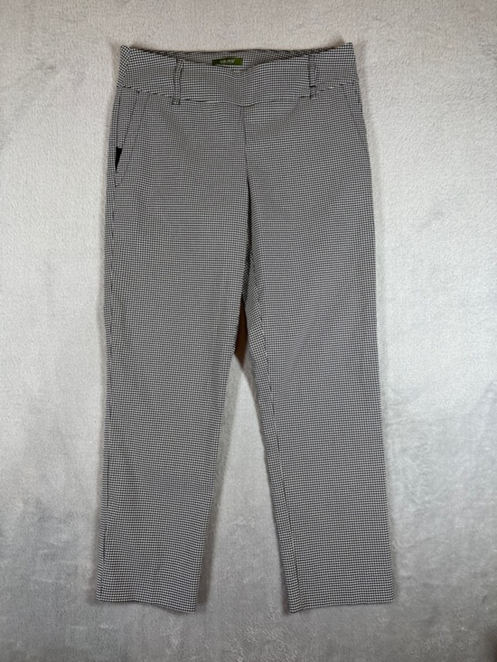 Swing Control Womens Gingham Golf Pants Black White‎ Pull On Stretch Size 12